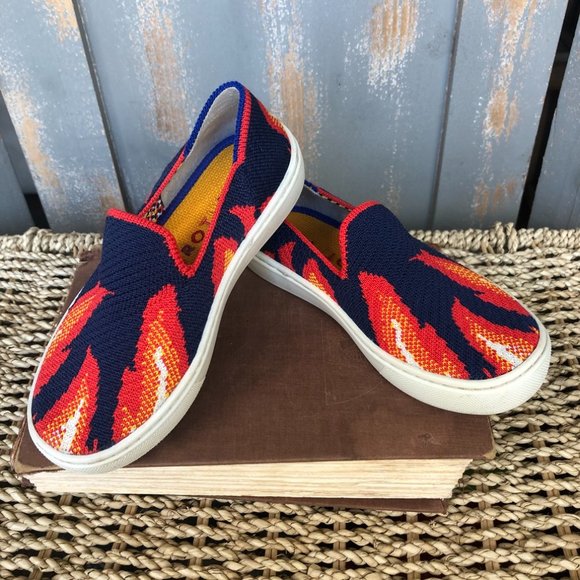 Rothy's Other - Rothy's Kids Navy Flames Sneaker Sz K 11